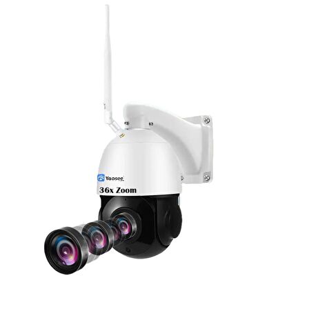 YS-36 Çelik Kasa 36x Optik Zoomlu 5mp Ultra HD Kablosuz Wifi Ev Ofis Şirket Fabrika Güvenlik Kamerası