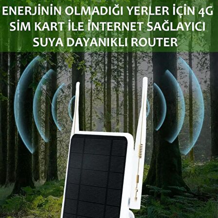 Güneş panelli 4G Sim Kart ile birden çok güvenlik kamerasına internet sağlayan router