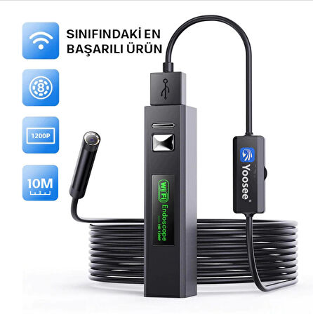 Wifi & Usb Led tel yılan 1080p Full HD endoskop su geçirmez kamera 10MT