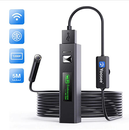Wifi & Usb Led tel yılan 1080p Full HD endoskop su geçirmez kamera 5 MT
