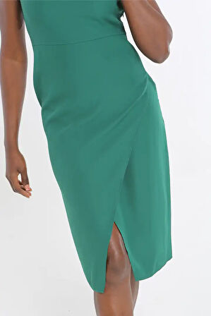 İp Askılı Tek Omuz Kadın Midi Elbise