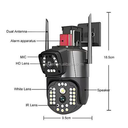 YS-2000 PRO Çift LensLİ 8MP 10X dijital Zoom Wİ-Fİ Kamera