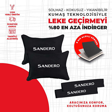 Dacıa Sandero Nakışlı Yastık Seti