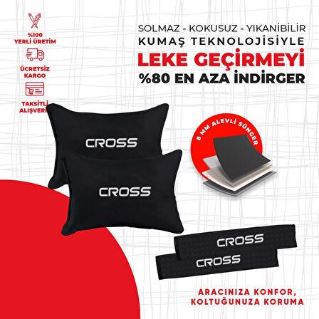 Fıat Egea Cross Nakışlı Yastık Seti