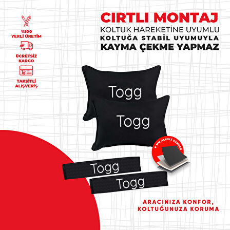 Togg Nakışlı Yastık Seti