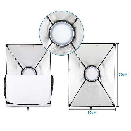 Gdx Pro TLB-500 RGB İkili Set - Fotoğraf & Video Çekim Işığı (Dimmerli)