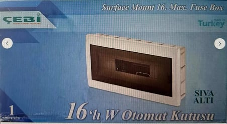 Çebi Plastik 16'lı Sıva Altı W Otomat Sigorta Kutusu