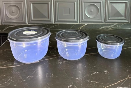 3 Parça Kapaklı Vakum Yuvarlak Set (625-1200-2100 ml) Vakumlu Saklama Kabı 3 Parça Set