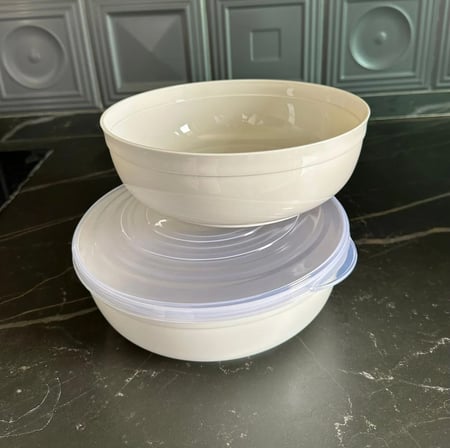2 Adet 2350 ml Kapaklı ve Kapaksız Chef Kase Seti 2 Parça