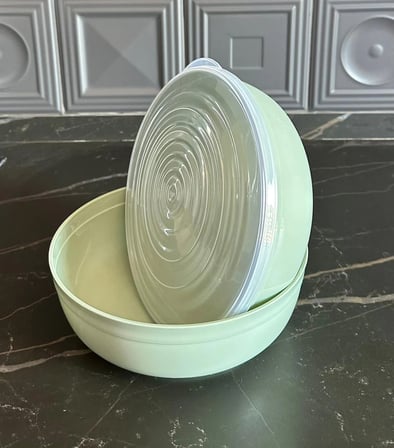 2 Adet 2350 ml Kapaklı ve Kapaksız Chef Kase Seti 2 Parça Yeşil Renk