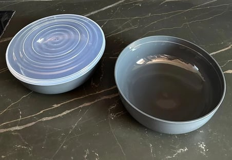 2 Adet 2350 ml Kapaklı ve Kapaksız Chef Kase Seti 2 Parça Antrasit Renk