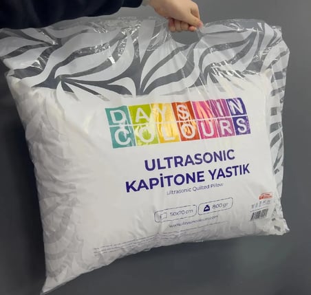 Çantalı Mikro Kapitone Silikon Yastık Mikrofiber Antialerjik - 800 Gram - Ultrasonik Kapitone Yastık