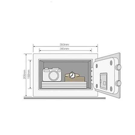 Yale YSFB/200/EB1 Yüksek Güvenlikli Parmak İzli  Compact Tipi Motorlu Kasa
