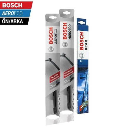 Peugeot Partner Ön Arka Silecek (2010-2018) Bosch Aeroeco