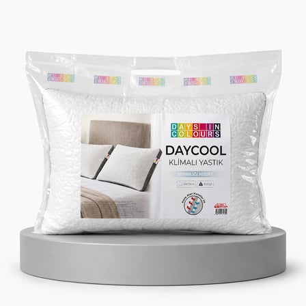 Çantalı 2 ADET DayCool Serisi Klimalı Yastık - 800 Gram - Mikro Kapitone 2 ADET Yastık Mikrofiber Antialerjik Klimalı Konfor Yastığı Terletmeyen