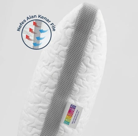 Çantalı 2 ADET DayCool Serisi Klimalı Yastık - 800 Gram - Mikro Kapitone 2 ADET Yastık Mikrofiber Antialerjik Klimalı Konfor Yastığı Terletmeyen