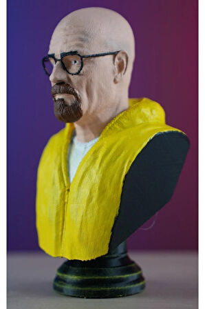 Walter White Breaking Bad Boyalı Büst / Figürü 15 Cm