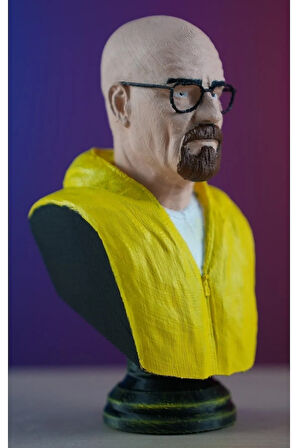 Walter White Breaking Bad Boyalı Büst / Figürü 15 Cm