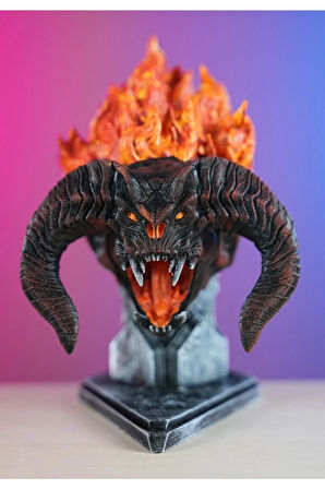 Yüzüklerin Efendisi Balrog Boyalı Büst / Figür - Biblo Lotr 19 Cm (dev Boy)