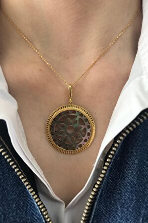 Birinci1926 925 Ayar Gümüş Mother Of Pearl Sedef Kolye