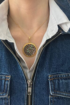 Birinci1926 925 Ayar Gümüş Mother Of Pearl Sedef Kolye