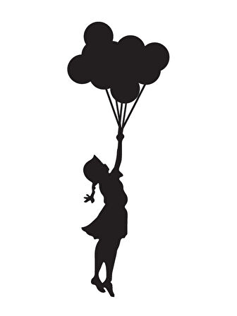 Uçan Balonlar Duvar Dekor Sticker 30 x 60 cm