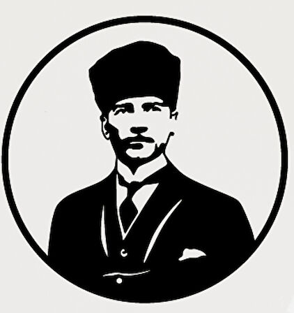 Gazi Mustafa Kemal Atatürk Duvar Dekor Sticker 40 x 40 cm