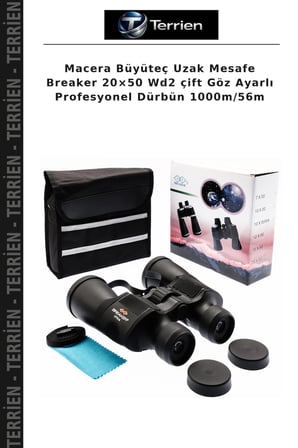 Macera Büyüteç Uzak Mesafe Breaker 20×50 Wd2 çift Göz Ayarlı Profesyonel Dürbün 1000m/56m