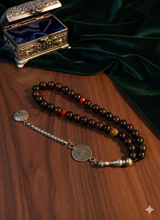 Kusursuz Küre Kesim Doğal Sandal Ağacı Tesbih