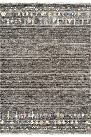 Royal Halı Armonika YT03B Antrasit Multi Antialerjik Yumuşak Dokulu Modern Etnik Halı