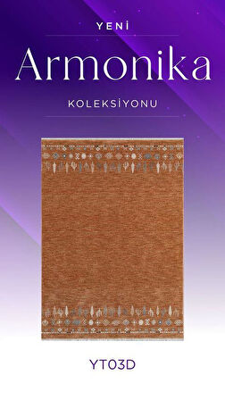 Royal Halı Armonika YT03D Bakır Multi Antialerjik Yumuşak Dokulu Modern Etnik Halı
