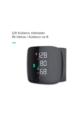 Renkli LCD Ekranlı Bilekten Tansiyon Aleti – Taşınabilir ve Kolay Kullanım Tansiyon Aleti