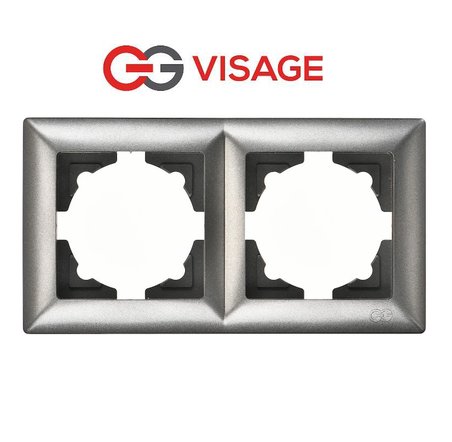 Visage Ambiance Füme 2 Li Çerçeve - Priz ve Anahtar İçin Uyumlu Çerçeve