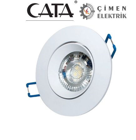 CATA CT 5256 Beyaz Kasa Led Spot 8W 3200K Gün Işığı