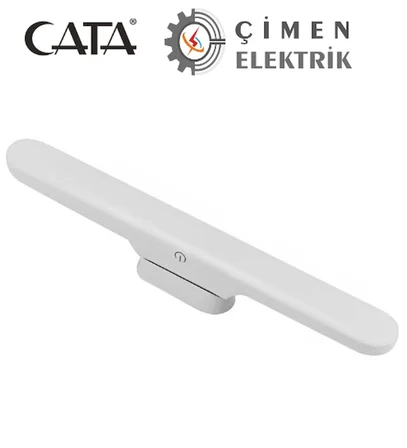 CATA CT 5249 Beyaz Kasa 3W Şarjlı Led Aplik Dokunmatik 3 Renk Modu