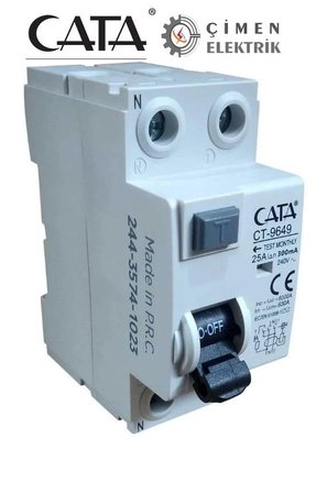CATA CT 9649 2X25A 300Ma 6Ka Monofaze Kaçak Akım Rölesi