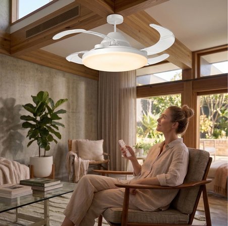 Eco Lounge CATA CT 1156 Dolunay 72W Fanlı Kumandalı Led Ampul 3 Renk