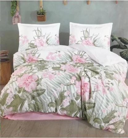 Ranforce Nevresim Takımı Çift Kişilik Forest V1 Pembe