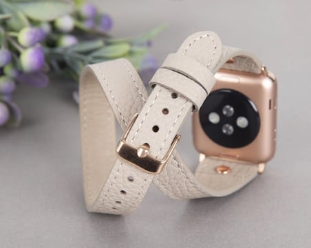 Apple Watch Uyumlu Deri Kordon 42-44-45mm Slim DTRT ERC3