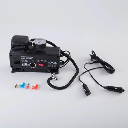 220v Ile 12v Oto Elektriği Çalışan Hava Lastik Şişirme Kompresörü 250 Psı Çok Amaçlı Yol Yardımı