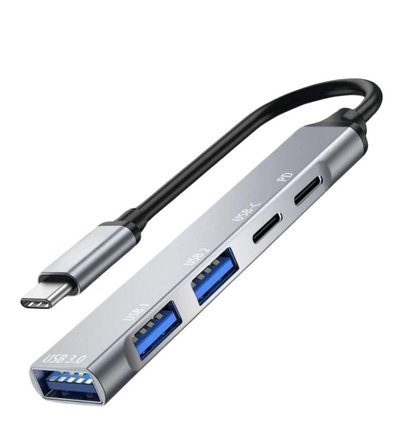 5in1 Metal USB Hub – Yüksek Hızlı Çoklayıcı, 5 Bağlantı Noktalı, Dayanıklı ve Taşınabilir Tasarım