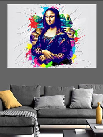Graffiti Tarzı Mona Lisa Dekoratif Kanvas - Mdf Ahşap Tablo
