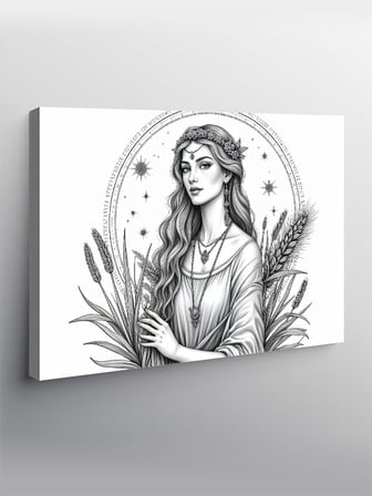 Kanvas Tablo Başak Burcu 50cmx70cm