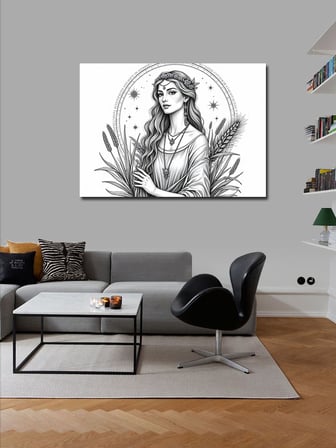 Kanvas Tablo Başak Burcu 50cmx70cm