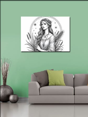 Kanvas Tablo Başak Burcu 50cmx70cm