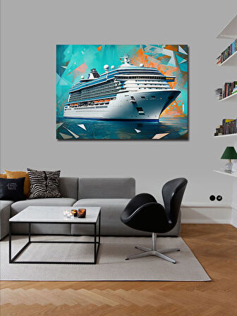 Kanvas Tablo Modern Yolcu Gemisi 100cmx140cm