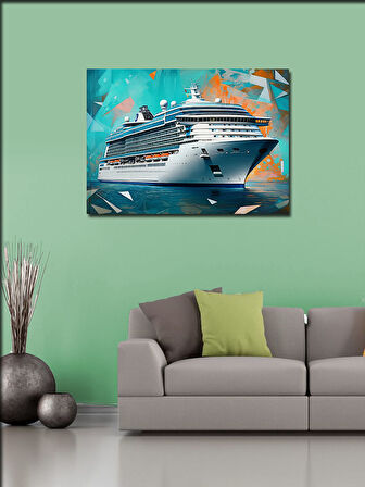Kanvas Tablo Modern Yolcu Gemisi 50cmx70cm
