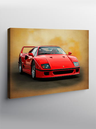 Kanvas Tablo Kırmızı Ferrari Spor Araba 50cmx70cm