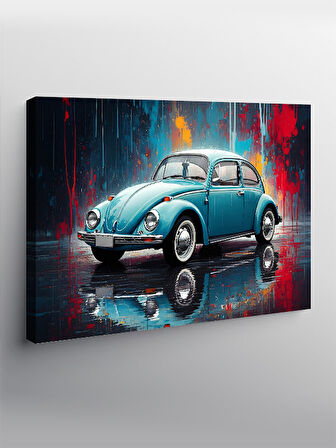 Kanvas Tablo Retro Klasik Araba 50cmx70cm