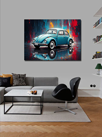 Kanvas Tablo Retro Klasik Araba 50cmx70cm